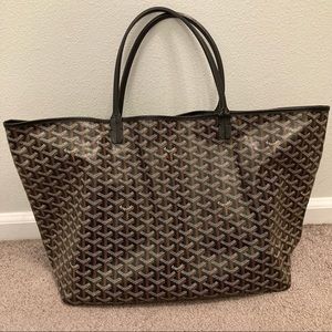 Black Goyard Goyardine Saint Louis GM